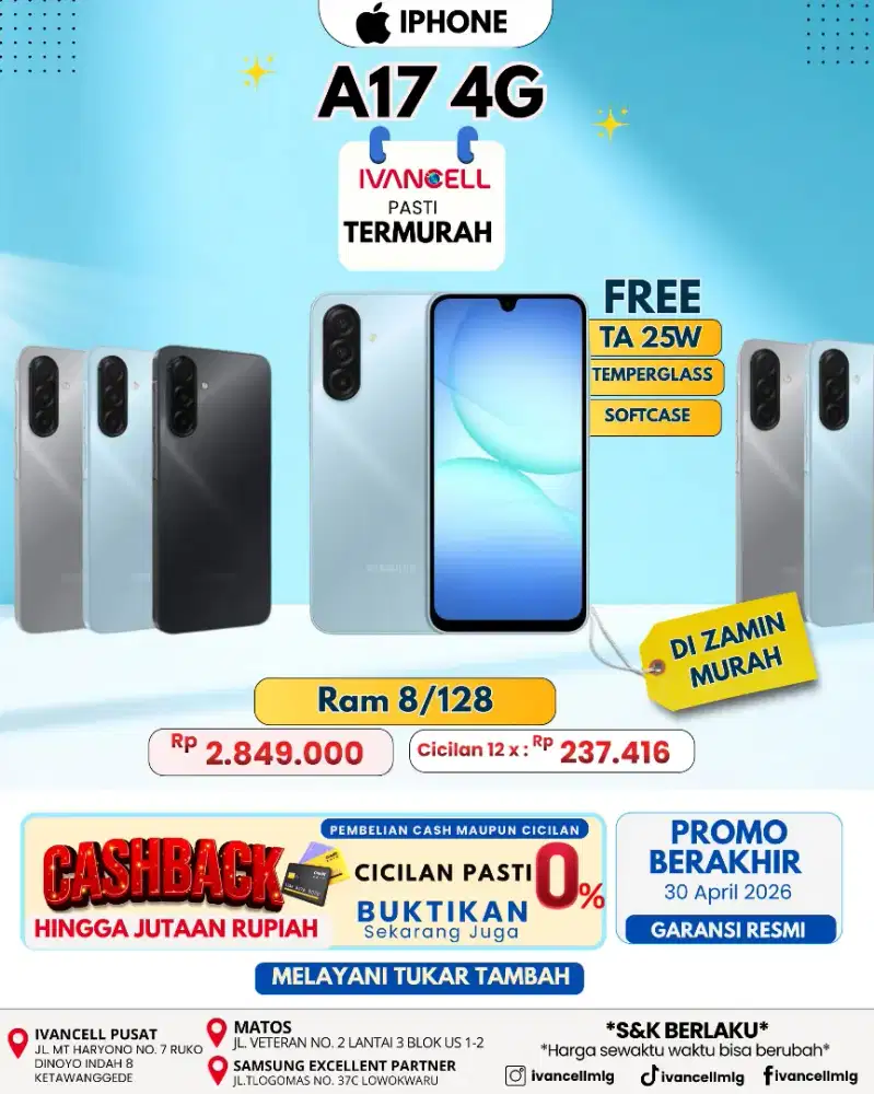 SAMSUNG A17 4G RAM 8/128 NEW