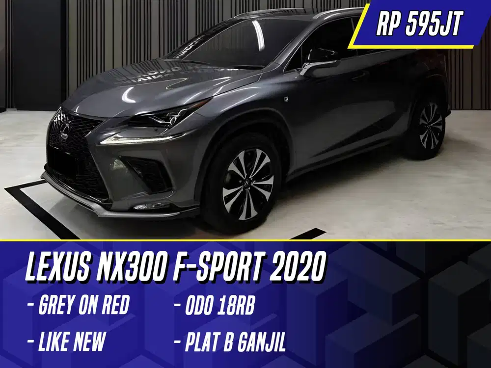 Lexus NX300 F-Sport 2020 Grey on Red Abu-abu Abu NX 300 FSport F Sport