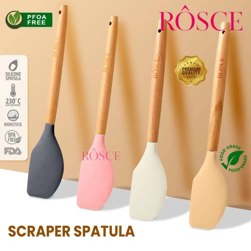 ROSCE Spatula silikon scraper Sutil silicone sendok dapur masak tipe