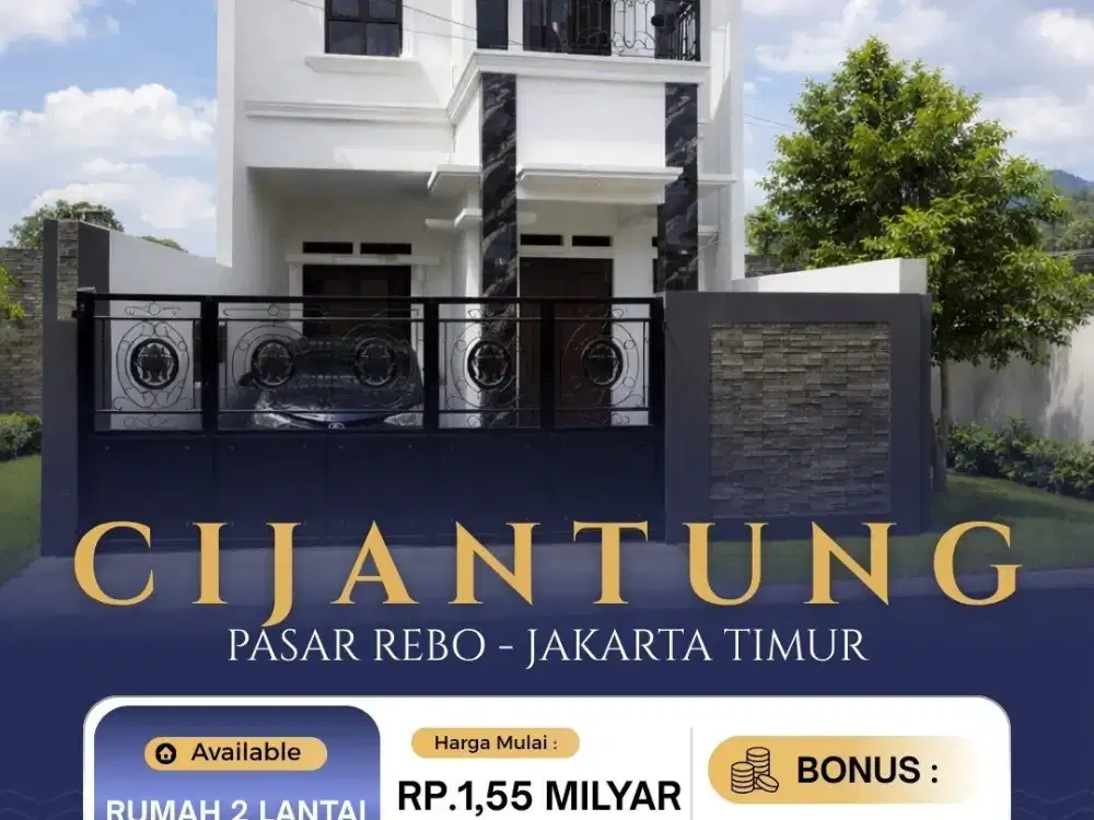 Dijual Rumah Murah 2 Lantai Di Cijantung Jakarta Selatan, Harga Nego