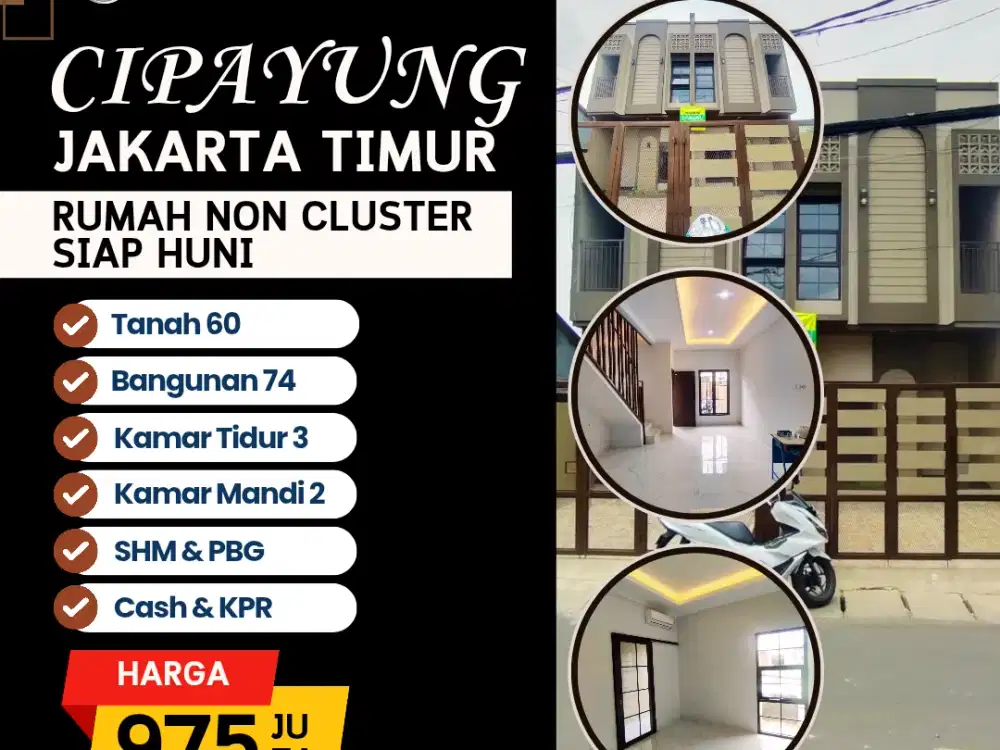 Dijual Rumah Siap Huni Cipayung jakarta timur