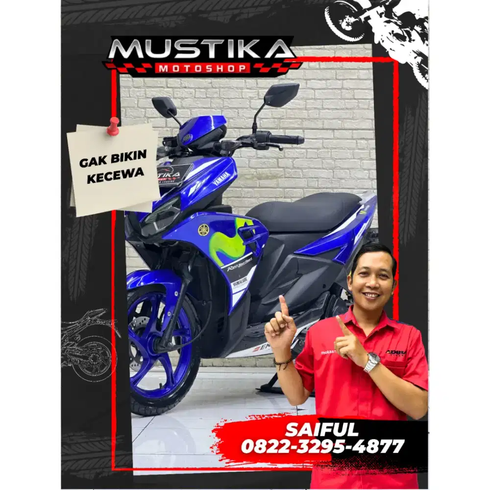 Perfect Condition!!Yamaha Aerox 125 2016 Edisi Monster Energy-Mustika
