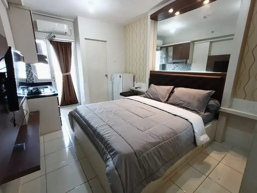 SEWA STUDIO FURNIS LENGKAP CITY VIEW APARTEMEN EDUCITY