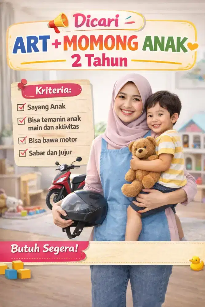 Dicari ART + Momong anak 2 tahun