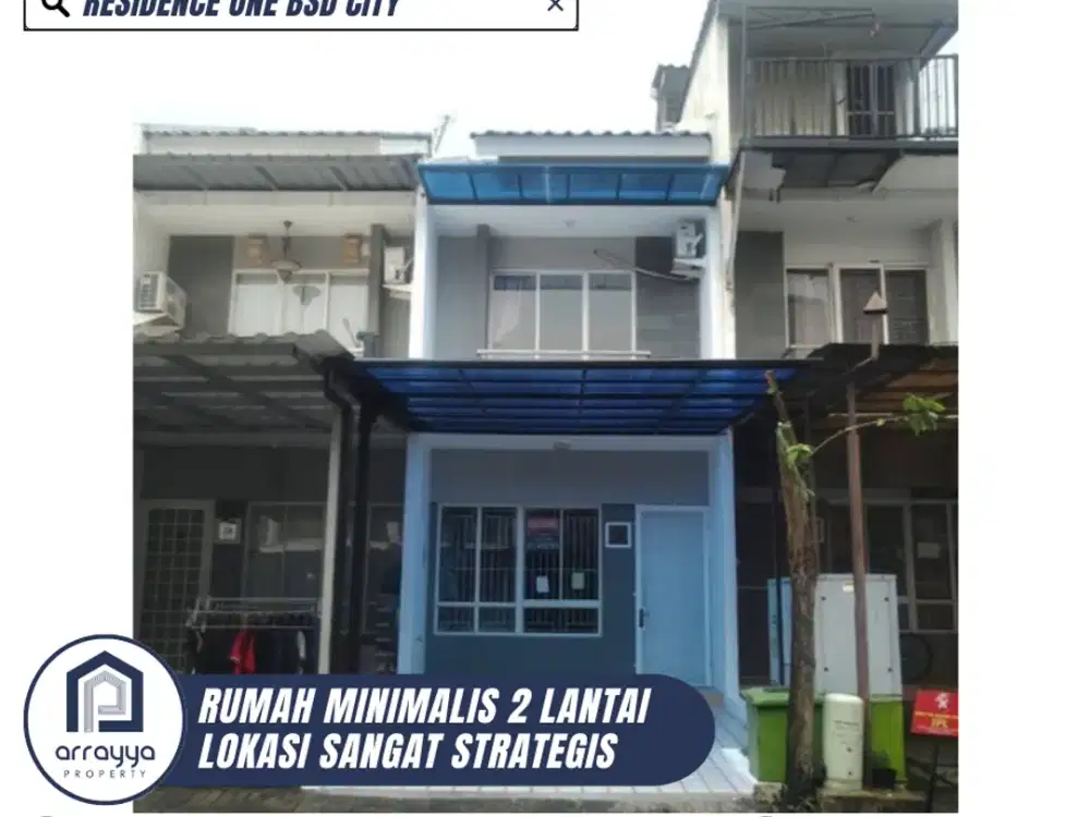 RUMAH 2 LANTAI MINIMALIS SIAP HUNI DI RESIDENCE ONE BSD CITY (MRB73)
