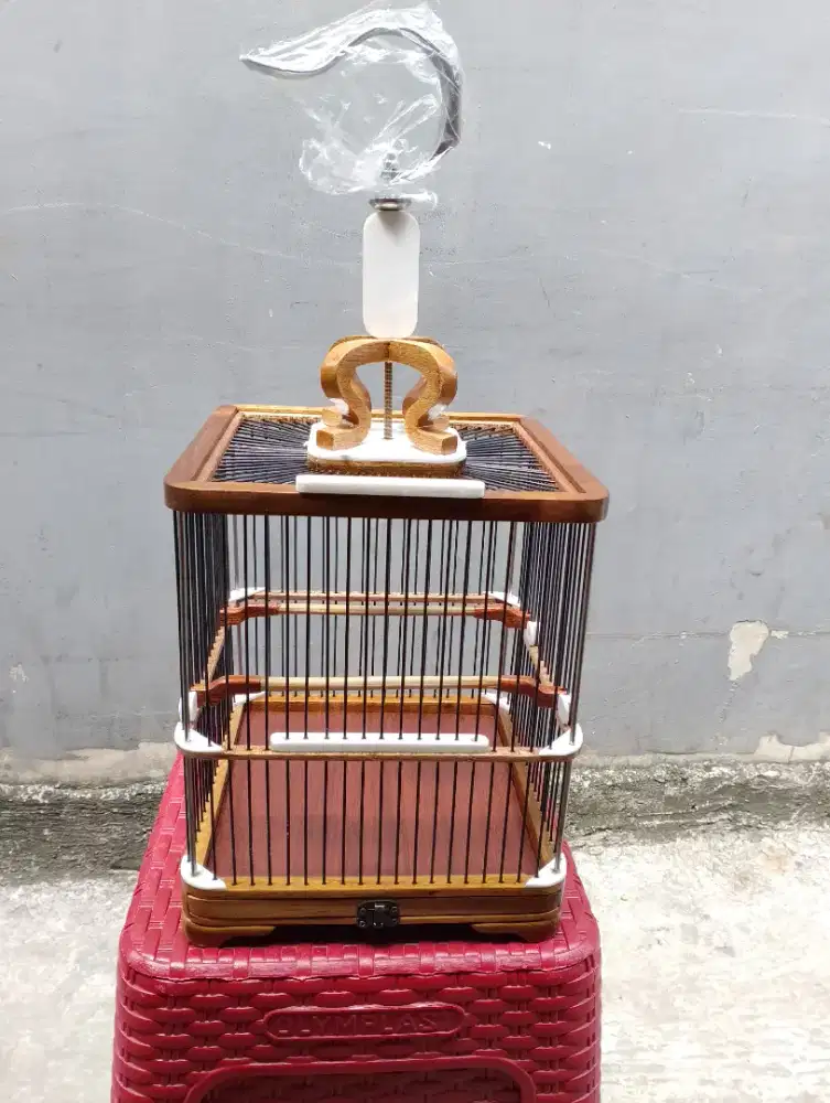 Sangkar cungkok kayu jati ukuran 22x22cm