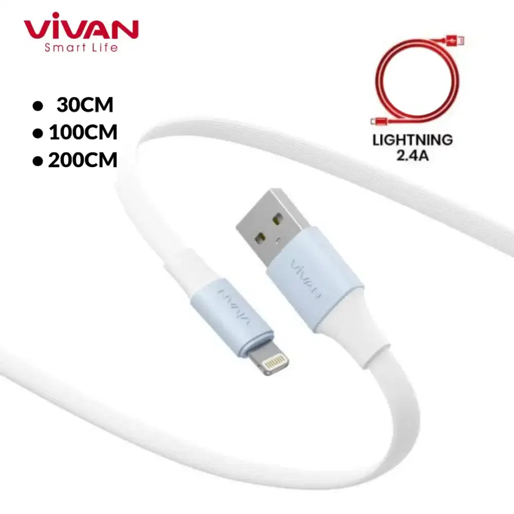 VIVAN SL II (30cm/100cm/200cm) Kabel Data iPhone 2.4A Fast Charging