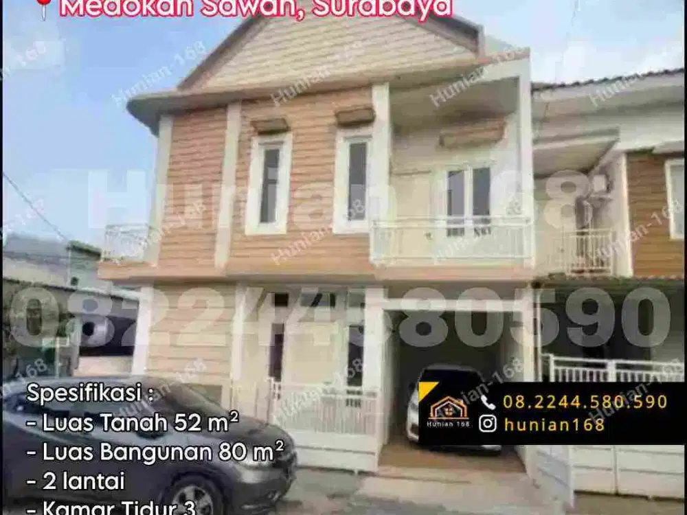 Rumah Baru Medokan Asri Ayu Medayu Sawah Timur Barat Utara Selatan Rungkut Surabaya