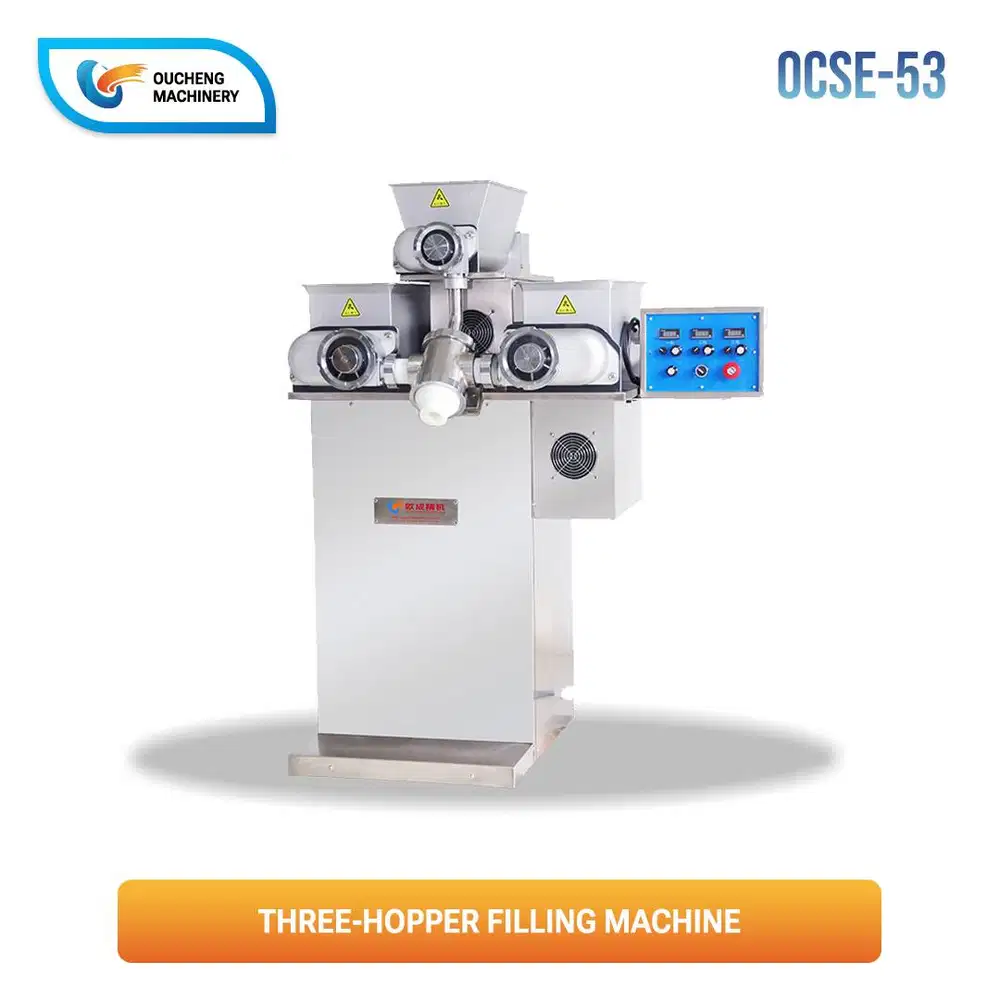 THREE HOPPER FILLING MACHINE