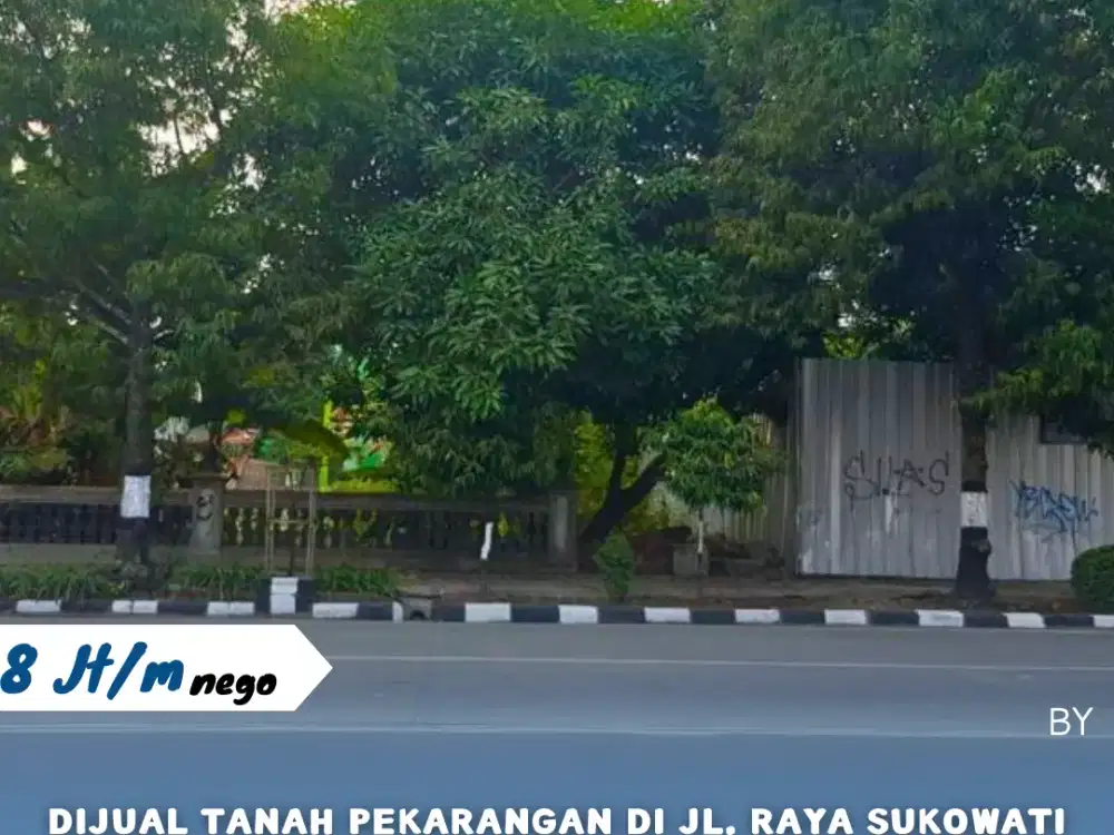 Dijual Tanah Pekarangan Jl.Raya Sukowati Sragen Kota
