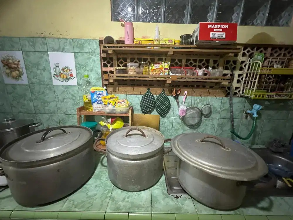 Borongan 3 Panci Aluminium Besar Tebal (Aman Tidak Bocor)
