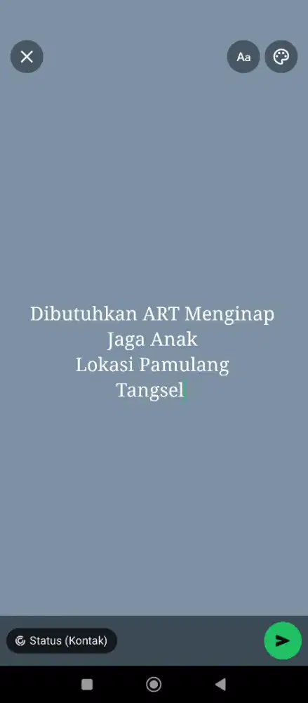 Dibutuhkan ART Nginep Jaga Anak