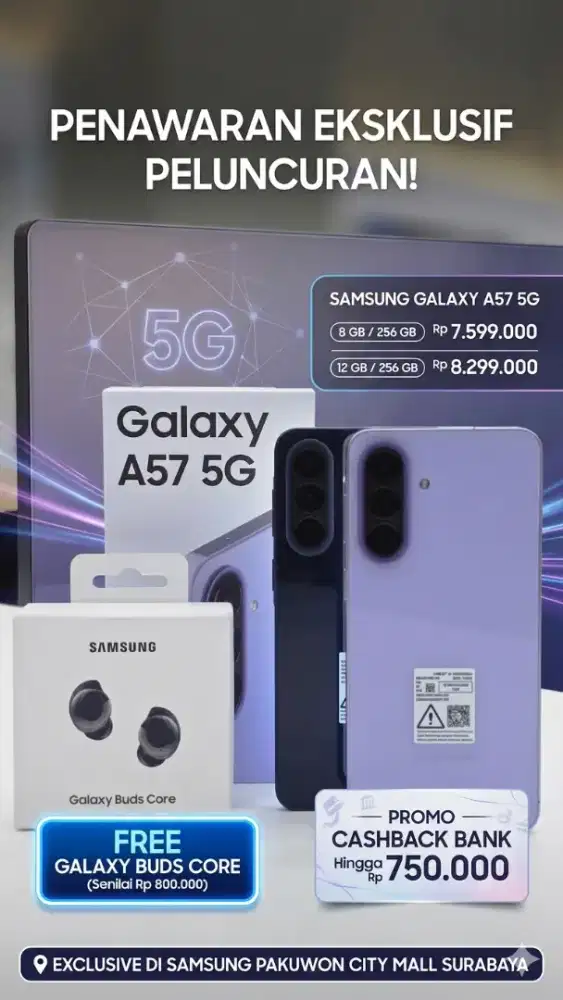 SAMSUNG GALAXY A57 5G FREE TWS