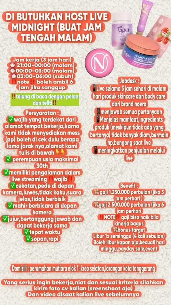 HOST LIVE TENGAH MALAM