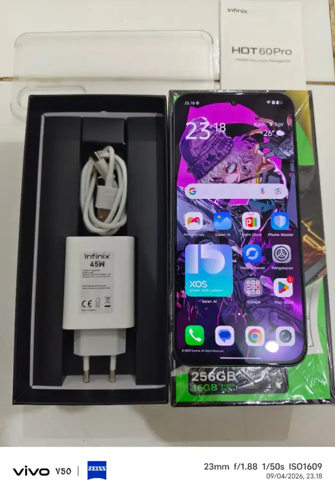 Infinix hot 60pro 8/256 fullset Like new 99% mulus