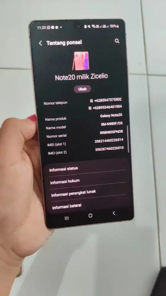 Samsung Note 20 8/25Gb