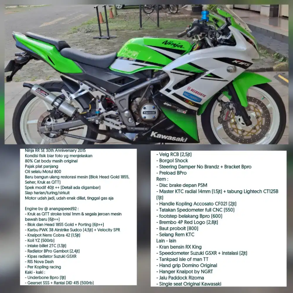 Kawasaki RR new 30 Tahun anniversary