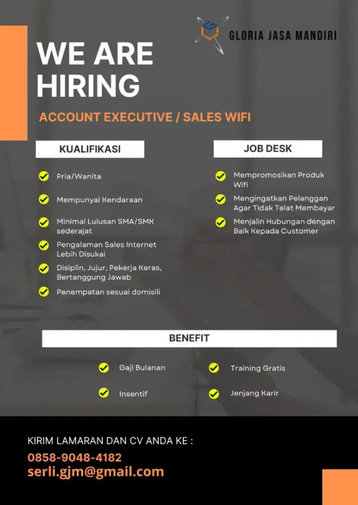 LOWONGAN PEKERJAAN SALES & RIDER