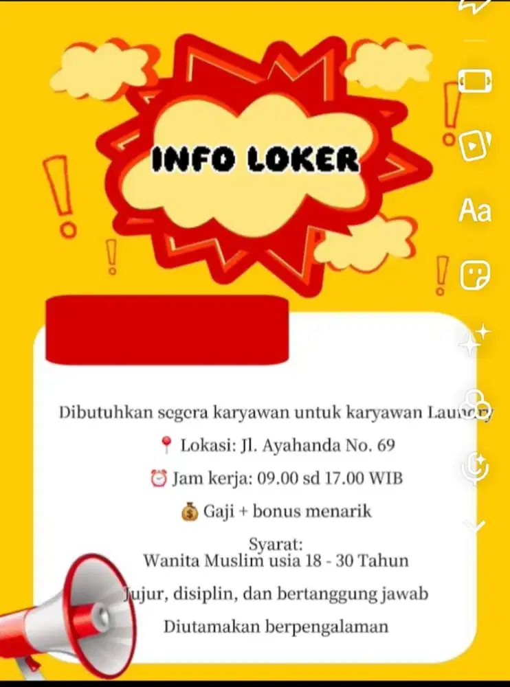 Dicari Karyawan Laundry