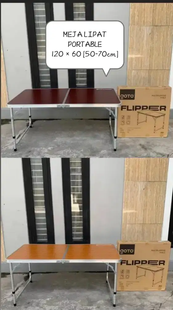 Meja lipat portable