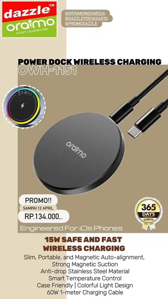 Charger MagSave Oraimo OWH-1151