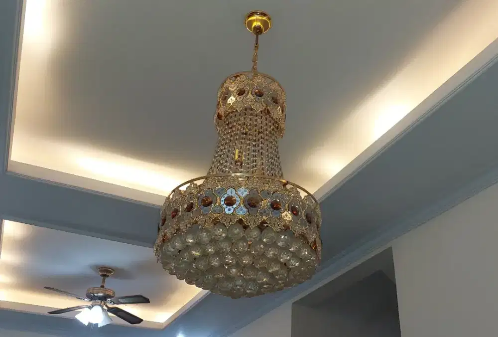 Lampu Kristal, Kombinasi Kristal Bulat + Kristal Kopi + Kristal Bunga