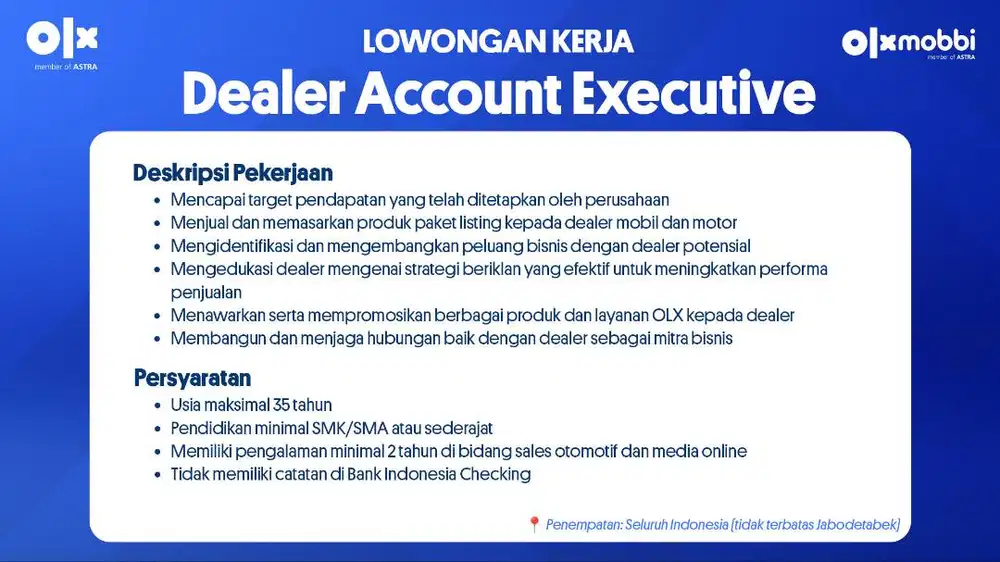 Dealer Account Executive - Denpasar