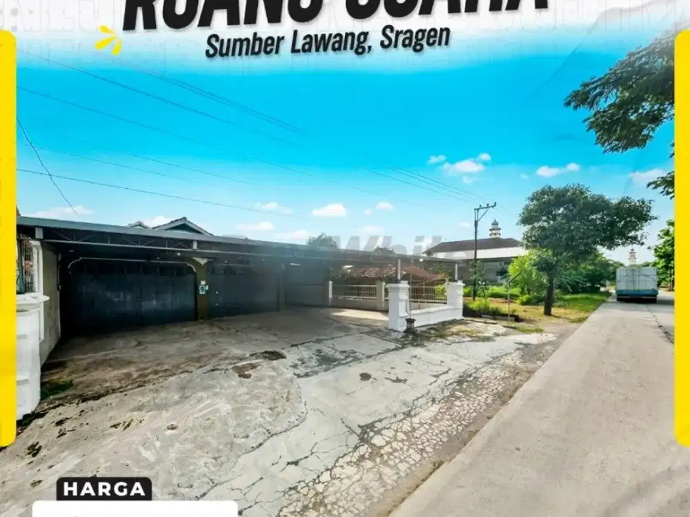 Dijual Ruang Usaha Siap Pakai di Kawasan Sumberlawang, Sragen!