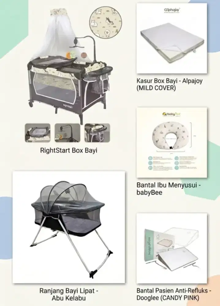 Ranjang Bayi Bantal Kasur Baby Crib Latex Mattress