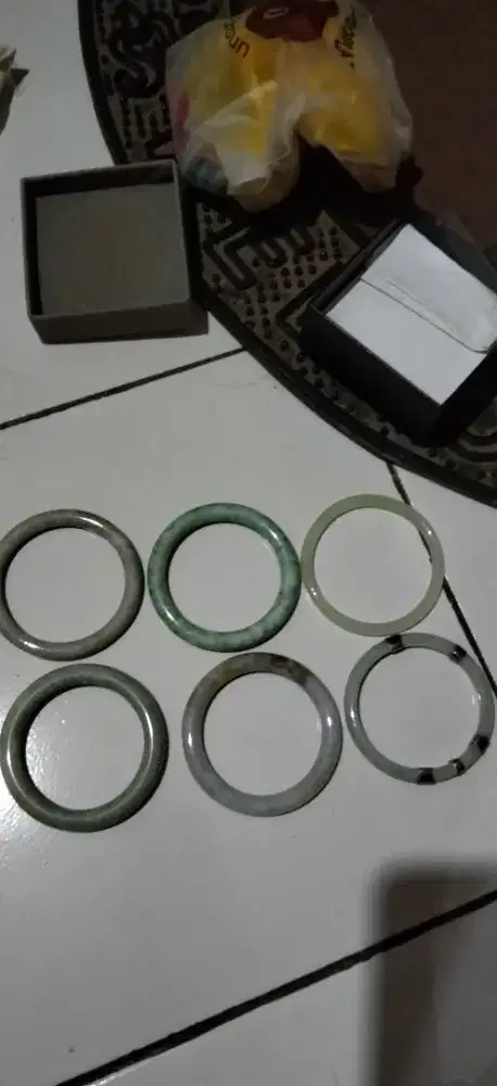 6 Gelang giok asli preloved
