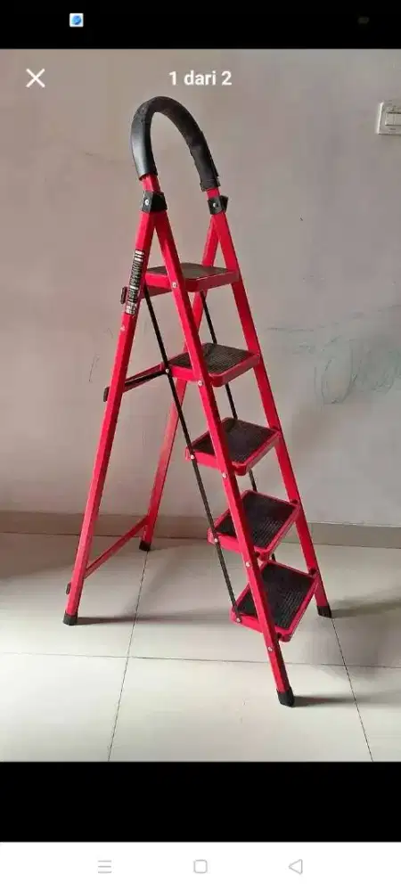 Tangga lipat besi ada pegangan tinggi 153cm