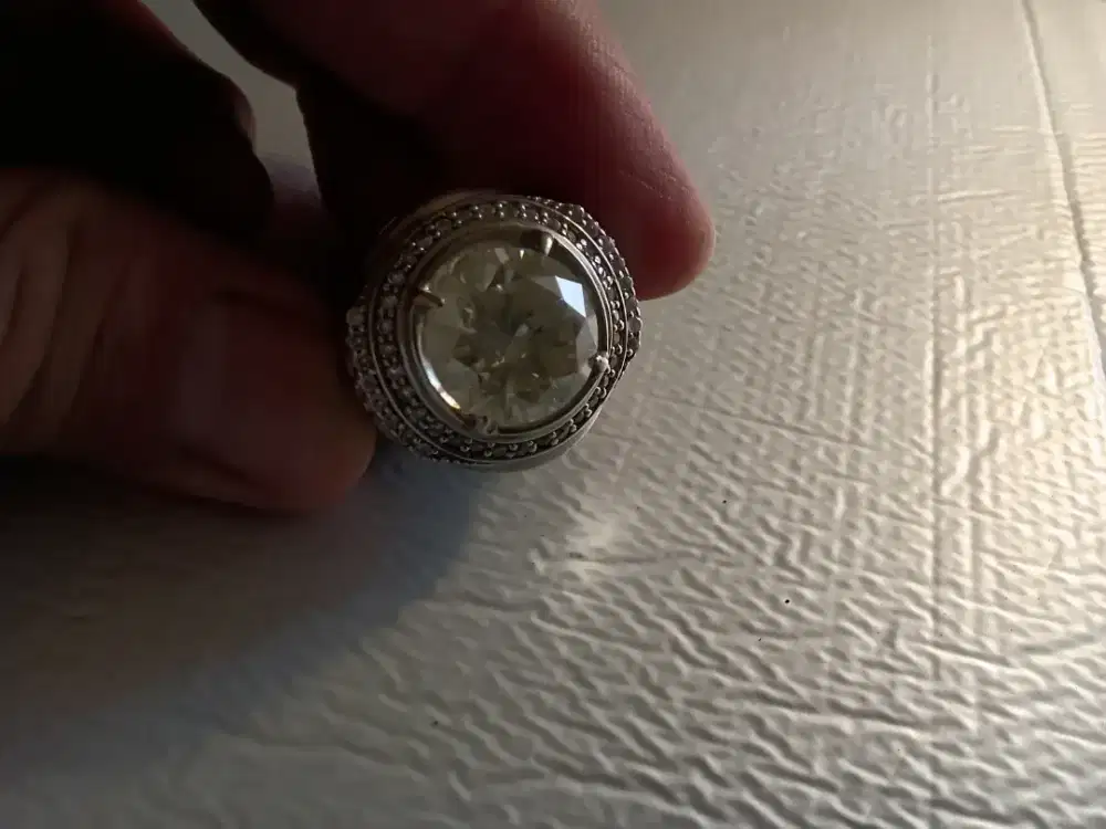 Cincin batu moisnanite 7,3karat