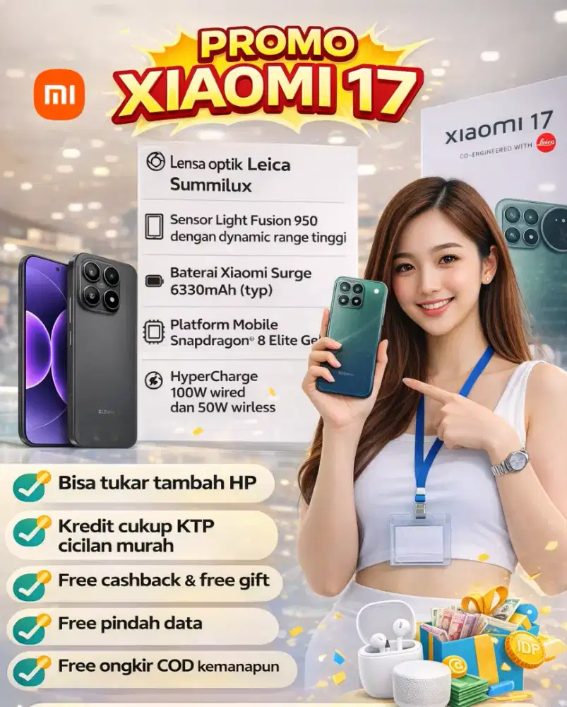 Promo Xiaomi 17 - ORI New Segel - Cashback 500k