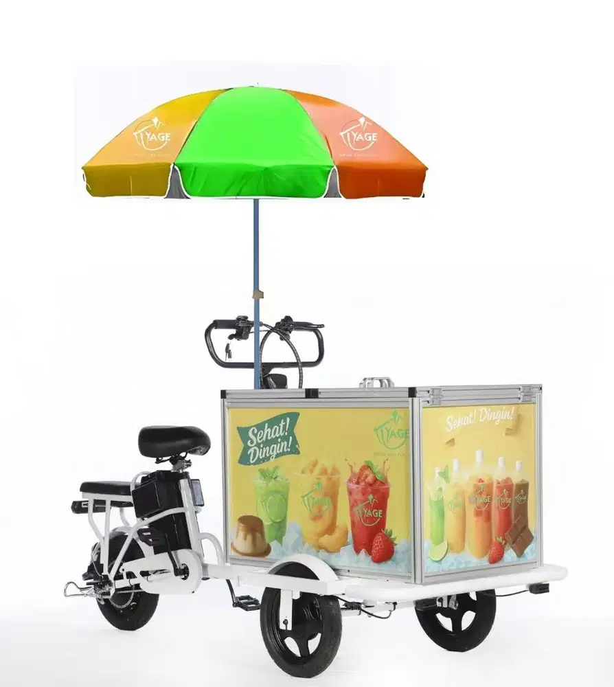 Merekrut penjual minuman menggunakan sepeda listrik