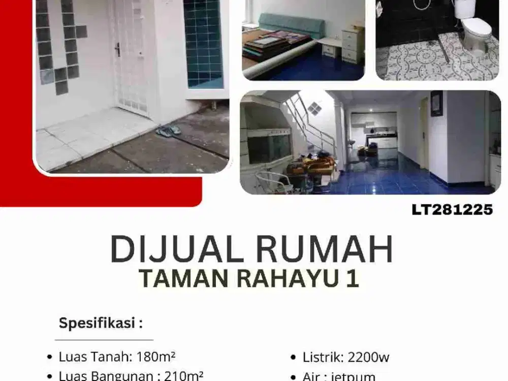 Dijual rumah 2 lantai semi furnished di Taman Rahayu 1