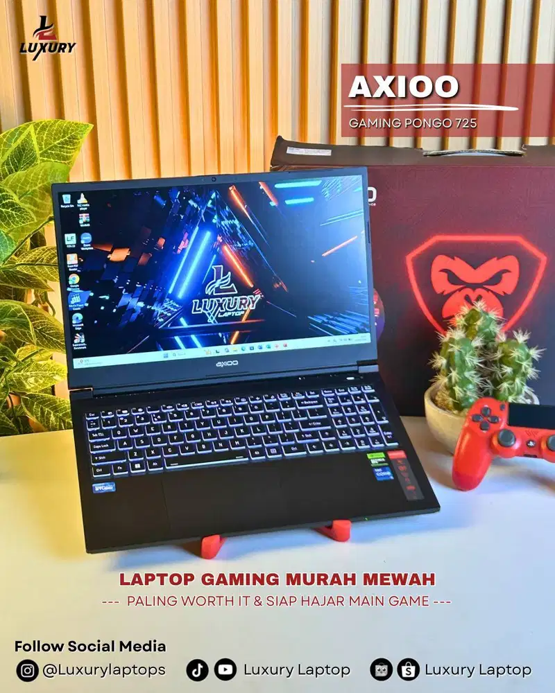 LAPTOP AXIOO PONGO 725 12TH GEN CORE I7 SSD512GB RAM 16GB RTX 2050 2ND