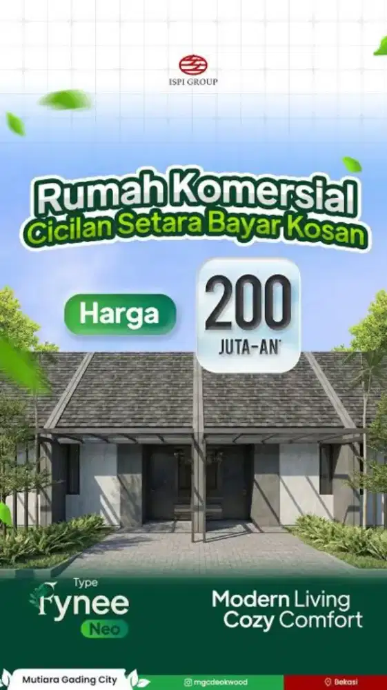 HOT INFO !! Rumah 200jt an di Bekasi Utara Mutiara Gading City