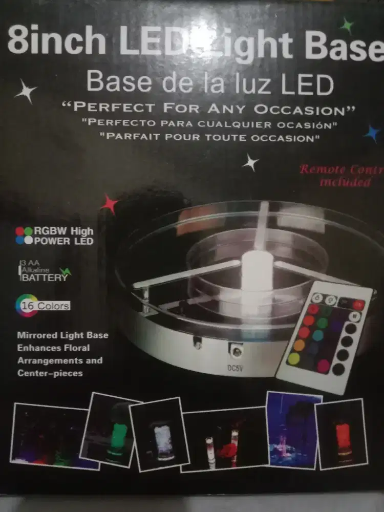 lampu led bulat besar plus remote