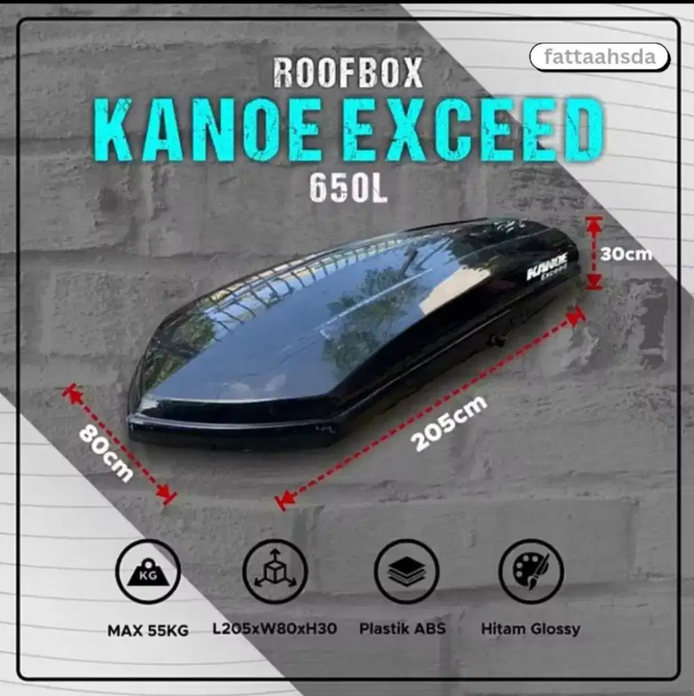 Roofbox mobil cuma dipakai beberapa kali