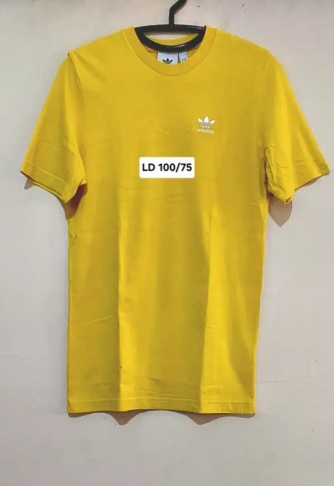 2 pcs Kaos ADIDAS pria, LD 100 Panjang 75
