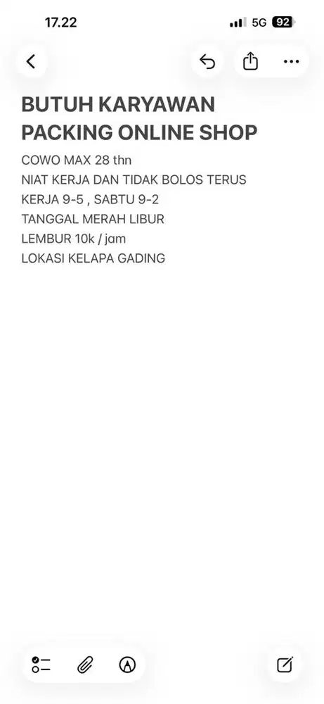 PACKING BARANG DAN BERSIH BERSIH KANTOR