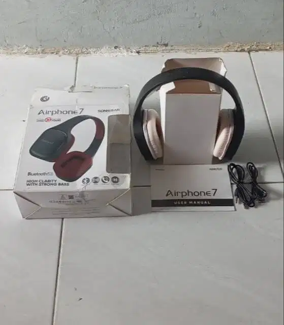 Headphone wireless sonicgear airphone 7