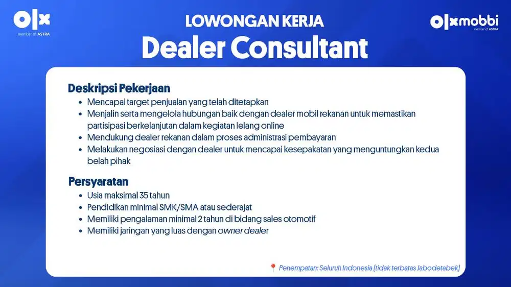 Dealer Consulant - Semarang