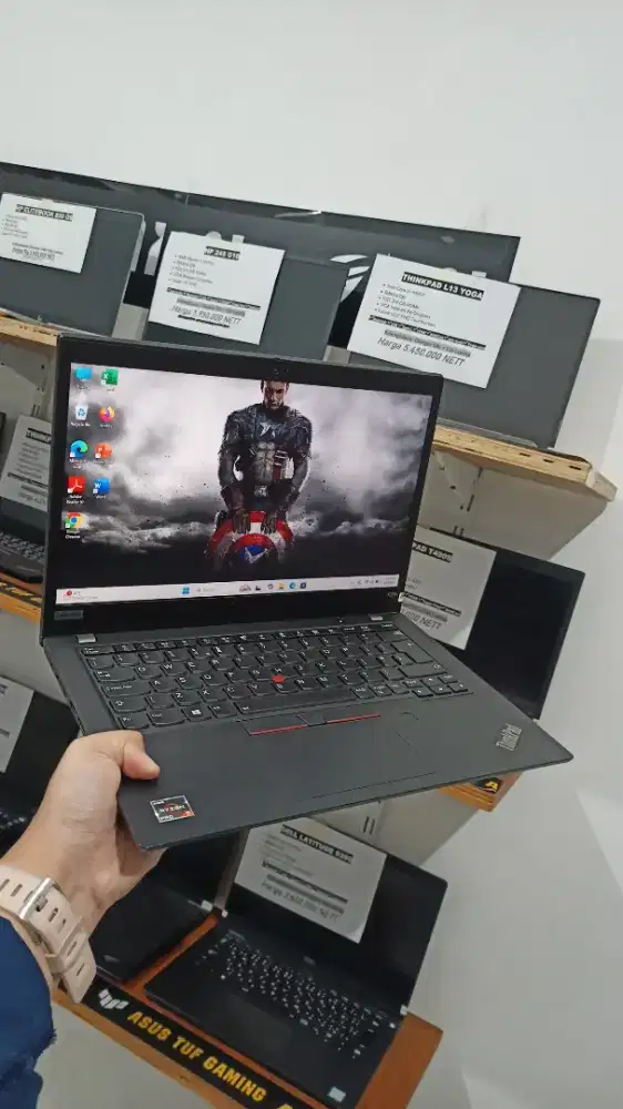 Laptop bekas Lenovo Thinkpad X395 Ram 16GB, Touchscreen