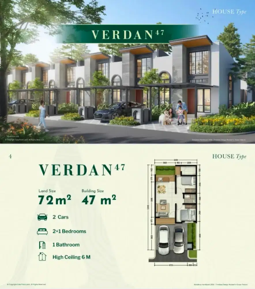 TOP Deal! Rumah 1 lantai High Celling Grand Duta City Cluster Astadena