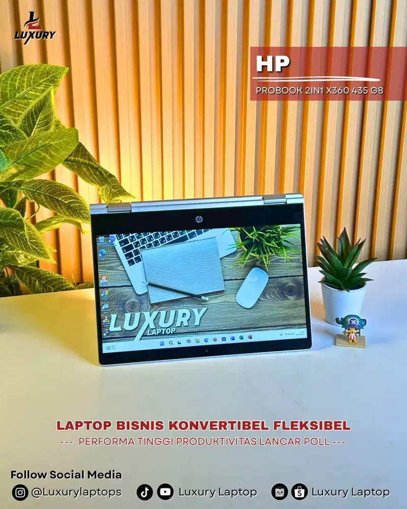 LAPTOP HP PROBOOK 2IN1 X360 435 G8 AMD RYZEN 7 SSD 256GB RAM 16GB 2ND