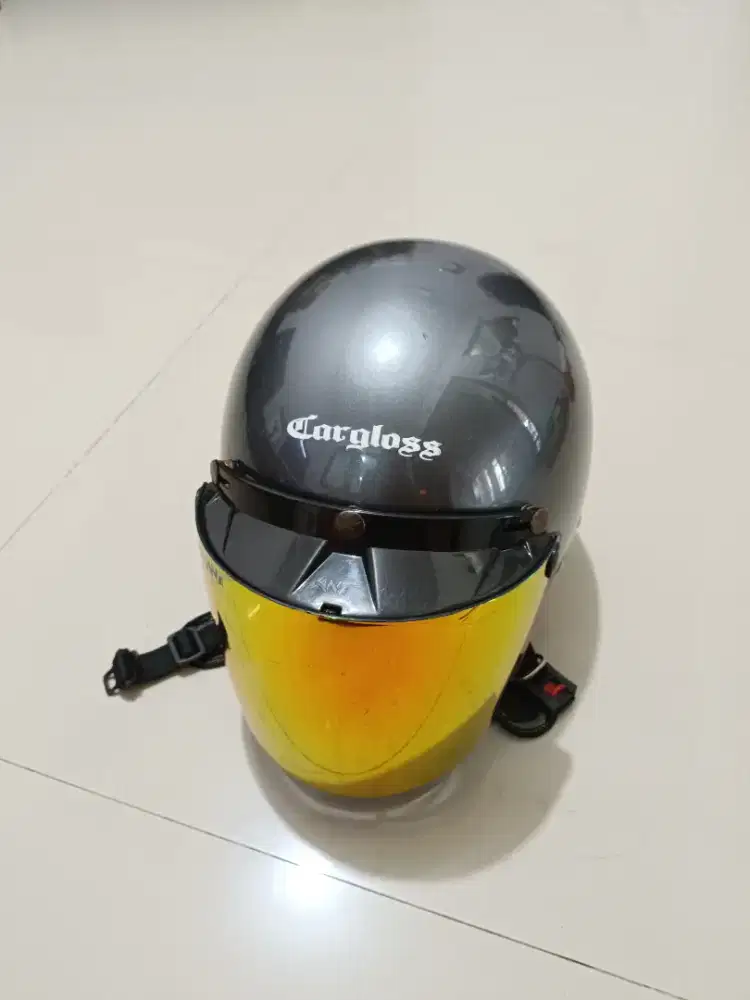 Helm Cargloss Kaca Iridium Gold