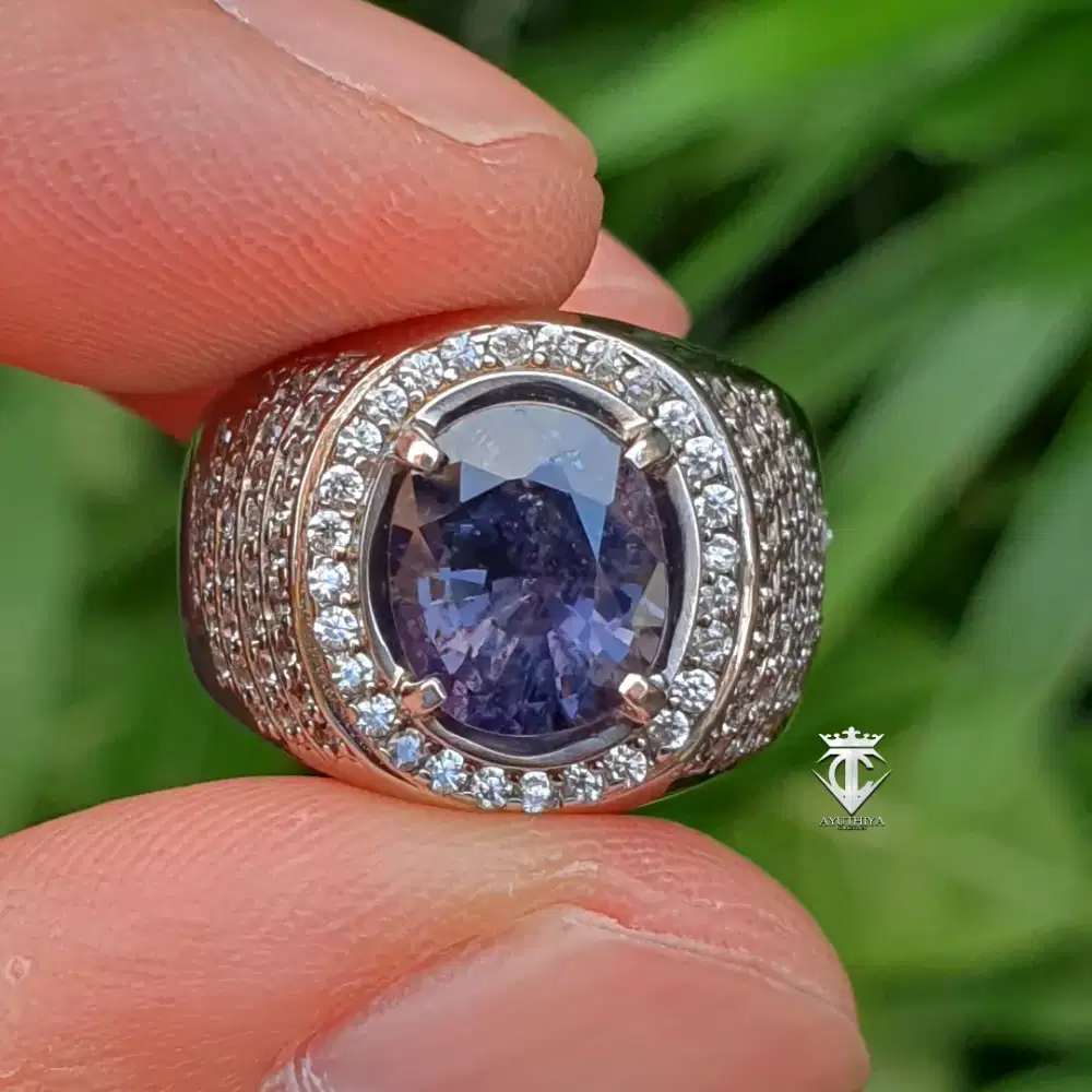 Batu Permata Natural Purple Spinel Burma Myanmar 2.73 Ct NTE CGL Memo