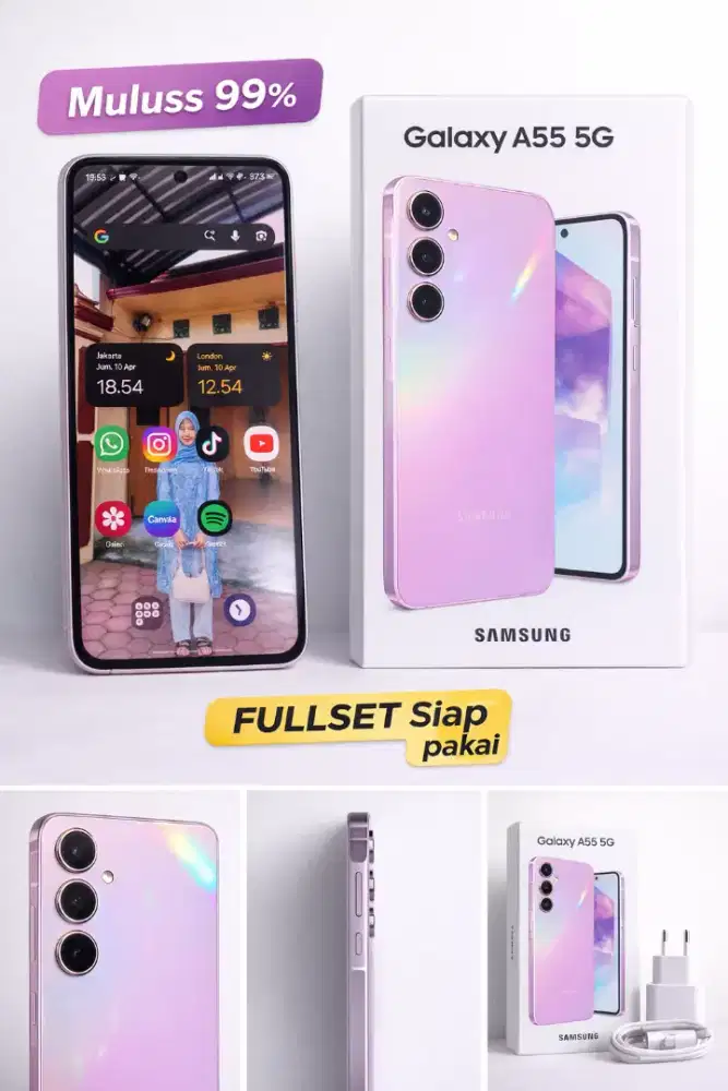 Hp Samsung Galaxy A55 5G 8/256GB like new belum lama beli