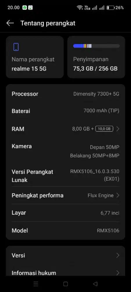 Di jual realme15 5g ram8/256